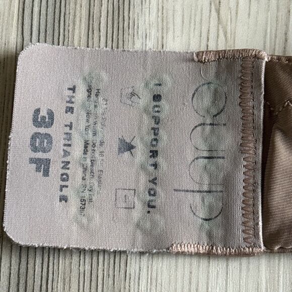 Cuup “The Triangle” Underwire Mocha Brown Three Clasp Bra - Size 38F - Picture 7 of 9